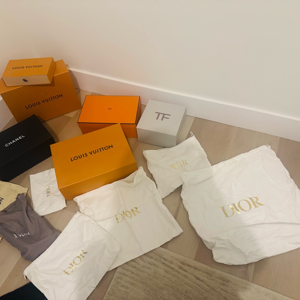 Luxury Designer Box and Dust Bag Collection